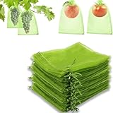 60 bolsas de protección de uvas, con cuerda, bolsa de organza, bolsa de malla...