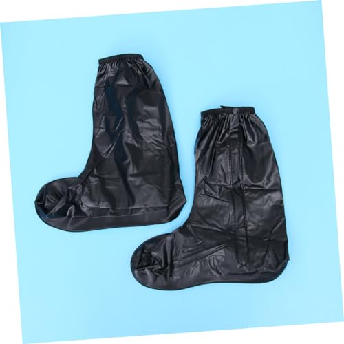 Cubrezapatos Reutilizables para Hombre con Cierre de Cremallera y Suela Antideslizante Negro XXL, Duraderos e Impermeables para Días de Lluvia miniatura 2