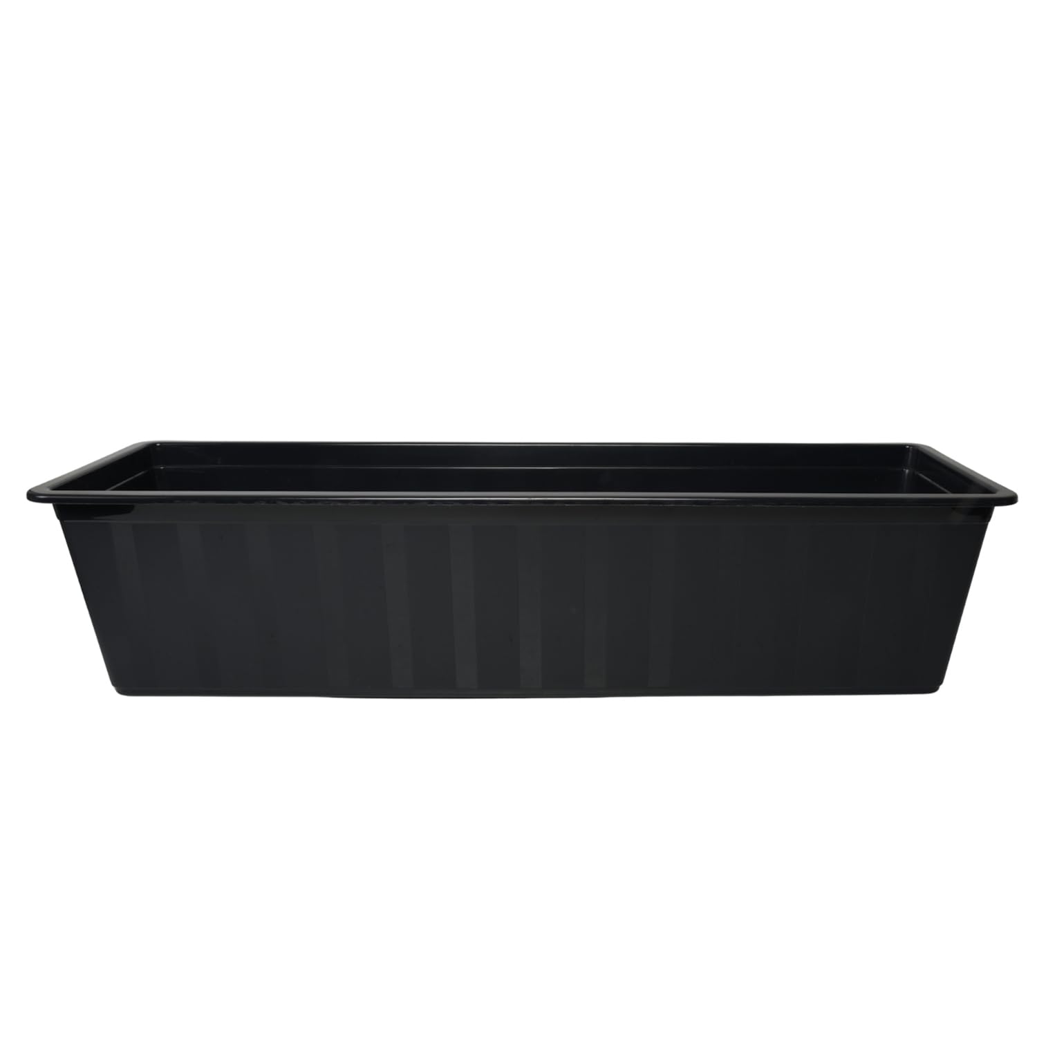 Window Box Flowerpot Planter Rectangle Long Plastic Pot Indoor Outdoor Classic Traditional Decor Balcony Garden Home Lightweigh Slim (Anthracite, L60cm x W18cm x H14cm)
