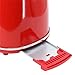 MegaChef 1.7 Quart Electric Tea Kettle and 2 Slice Toaster Combo (Red)