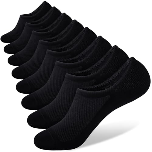 SIXDAYSOX Low Cut No Show Socks Men 8 Pairs Black Size 12-15