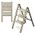 GameGem 3 Step Ladder, Aluminum Folding Step Stool with Anti-Slip Sturdy and Wide Pedal, Lightweight Portable Stepladder for Home and Kitchen Use Space Saving, 330 lbs, Champagne Gold