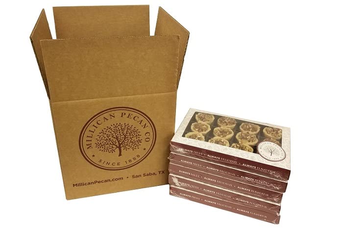 Pecan Pie Tartlets | Pecan Tassies | 5 Gift Boxes of 12 (60 Tarts total) | Millican Pecan since 1888 | San Saba, Texas