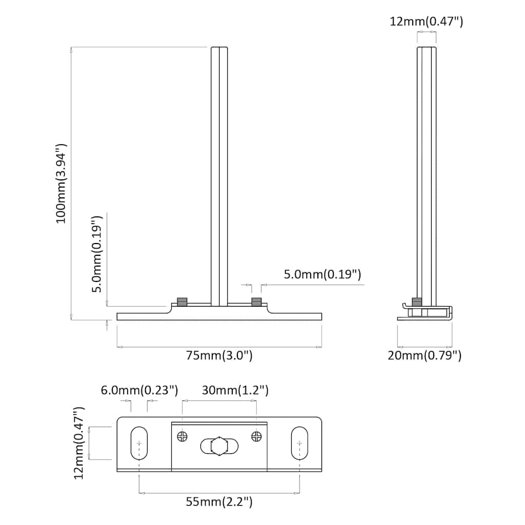 Soporte flotante para estanterías, 12 unidades, diámetro 12 x 100 mm, acero al carbono niquelado, soporte de pared estable para estantería de madera, carga pesada, montaje interior y exterior