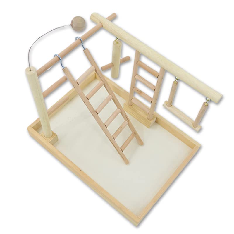 Okoń ptasi Parrot Playground Bird Playstand Perches Play With Drabins Feeder Bite Toys Activity Center