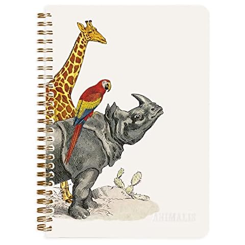 Clairefontaine A5 Spiral Notebook with Animal Motifs Cover