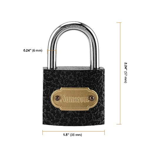 SEUNMUK 8 Pack 38mm Padlocks, Heavy Duty Copper Core Pad Lock with Key, High Security Small Outdoor Padlock for Toolbox Doors - Image 2