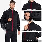 HODOSPORTS Mens Tracksuits 2 Piece Full Zip Jogging Running Suits SweatSuits for Men Shiny Sport Track Suits Sets - Image 5