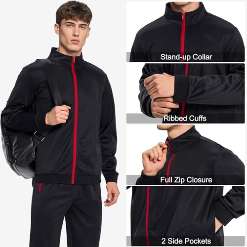 HODOSPORTS Mens Tracksuits Sweatsuits for Men 2 Piece Sets Outfits Full Zip Casual Jogging Suit Sets Athletic Warm Up Suits4