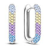Earrings for Women, 925 Sterling Silver Hoop Earring Jewelry for Women, Fashion Colorful Cute Graduation Birthday Gifts for Teen Girls
