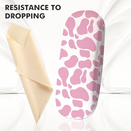 Image of Glasses Case Hard Shell,Portable Protective Eyeglasses Case, Eyeglass Holder Box with Cleaning Cloth,for Women Men
