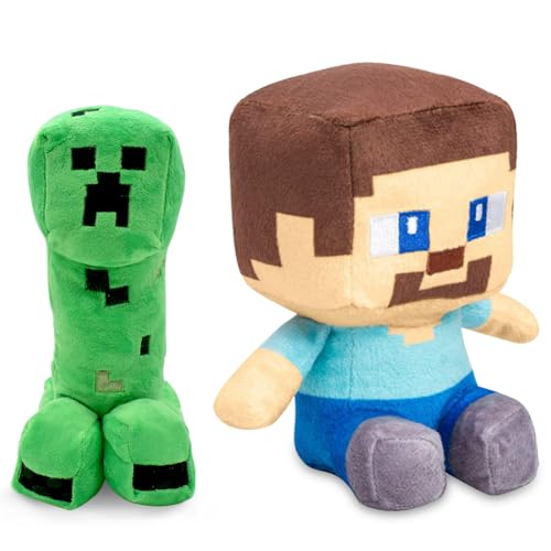 YCVBCY Miner Plüschtiere 2 Stück - Kawaii Gamer Kuscheltiere Für Kinder Und Fans