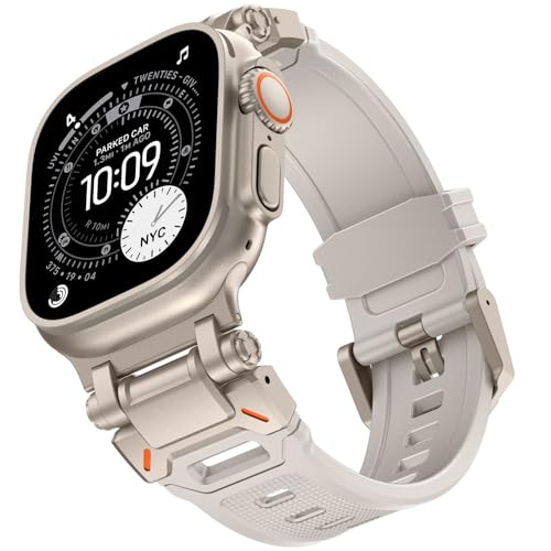 Image of KADES Rugged TPU Sport Band for Apple Watch Ultra 3 /2 /1 49mm, Metal Connectors for Apple Watch Series 11 /10 /SE3 46mm Series 9 /8 /SE2 /7 /6 /SE /5 /4 /3 /2 /1 45mm /44mm /42mm