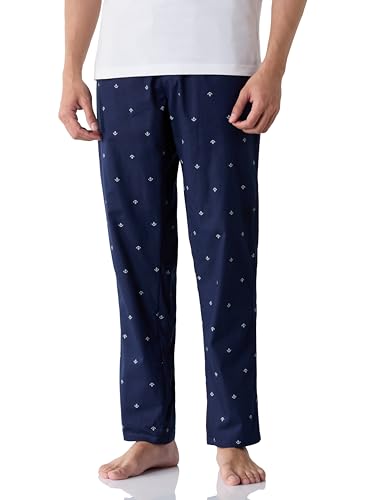 Image of Amazon Brand - Symbol mens 100% Cotton Pyjama /Lounge Pants |Regular Fit | Printed | Available in Plus Sizes