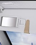 JEJA Brillenhalter für Auto Sonnenblende, Leder Sonnenbrillen Halterung für Auto Visier Zubehör, Ticket-Kartenclip, Schwarz