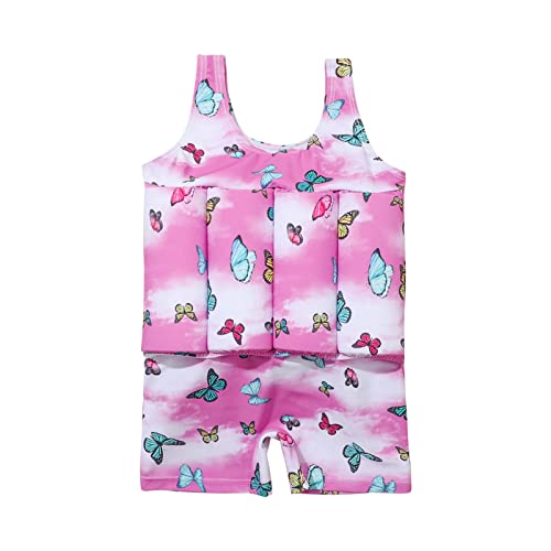 Mädchen Schwimmanzug Mit Schwimmhilfe - Trainingsbadeanzug Für 2-6 Jahre