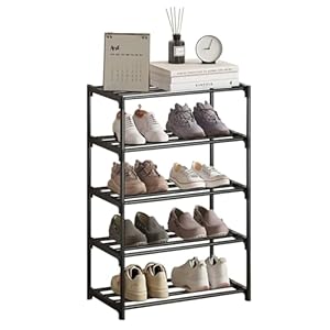 XIANGLV 45XT01 5-stöckiges Schuhregal Schwarz