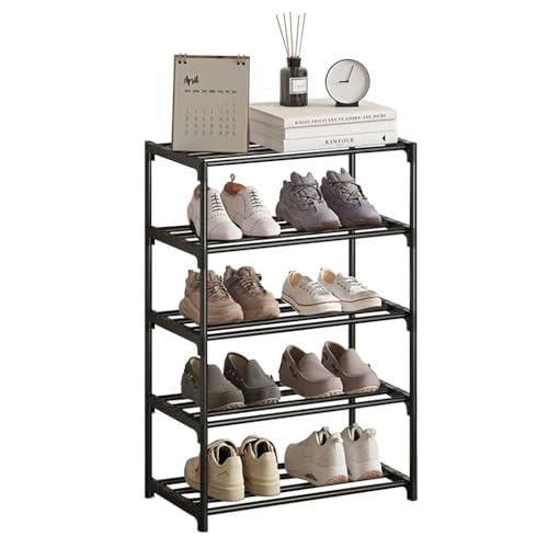XIANGLV 45XT01 5-stöckiges Schuhregal Schwarz