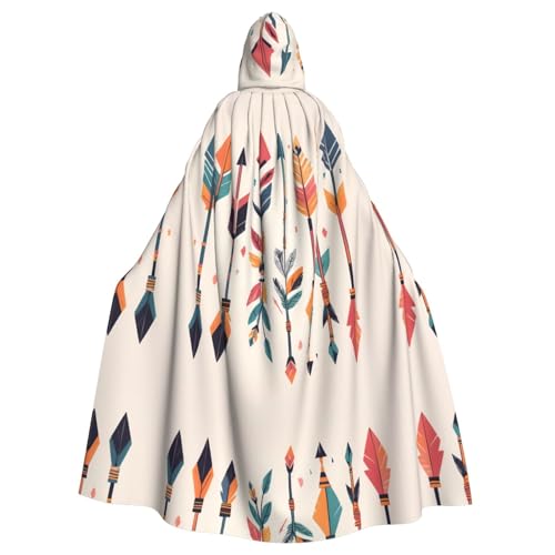 Cape à capuche unisexe motif Arrow Art pour un déguisement réussi