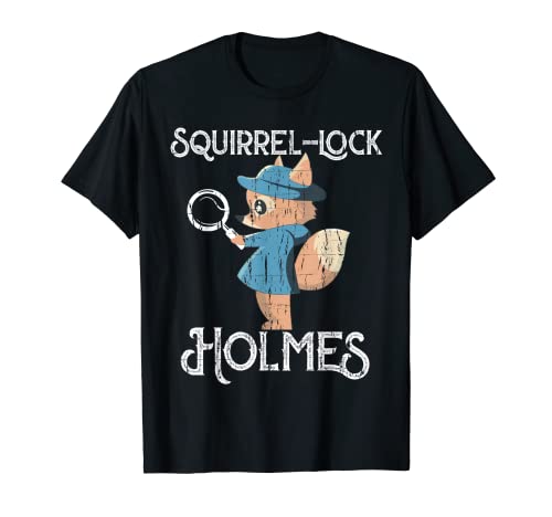 Ardilla Lock Holmes Funny Pun Classic Mystery Book Regalo Camiseta