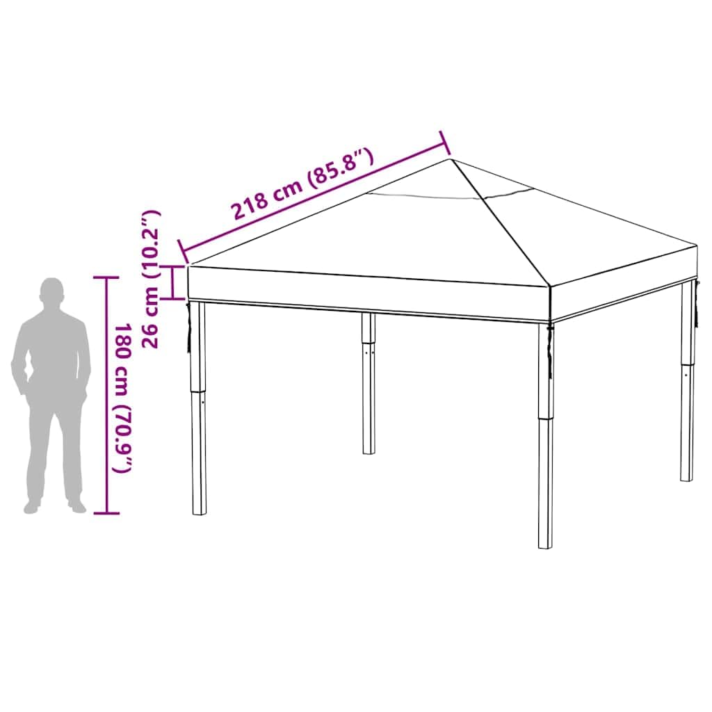 Housse de rechange transparente - 300 x 300 x 26 cm - En PVC - Imperméable - Résistant aux intempéries - Protection UV - Toit et partie latérale pour jardin, tente de fête, tonnelle pliable