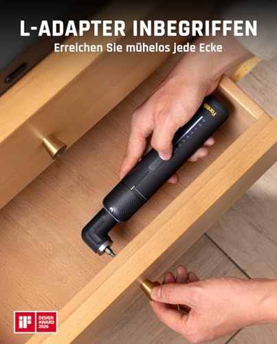 Fanttik S2 Pro 3,7V Elektroschrauber, Akku-Schrauberset, 7 Drehmoment (0,5 bis 6 Nm), 20 magnetische Bits, 1/4-Zoll-Sechskant-Aufnahme mit 90°-Adapter, geeignet für Möbel und Haushaltsreparaturen – Bild 4