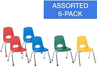 Factory Direct Partners 10365-AS FDP 14" School Stack Chair, Stacking Student Chairs