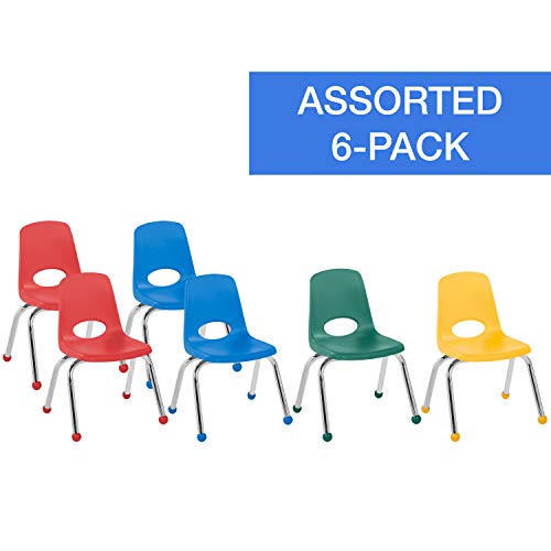 Factory Direct Partners 10365-AS FDP 14" School Stack Chair, Stacking Student Chairs