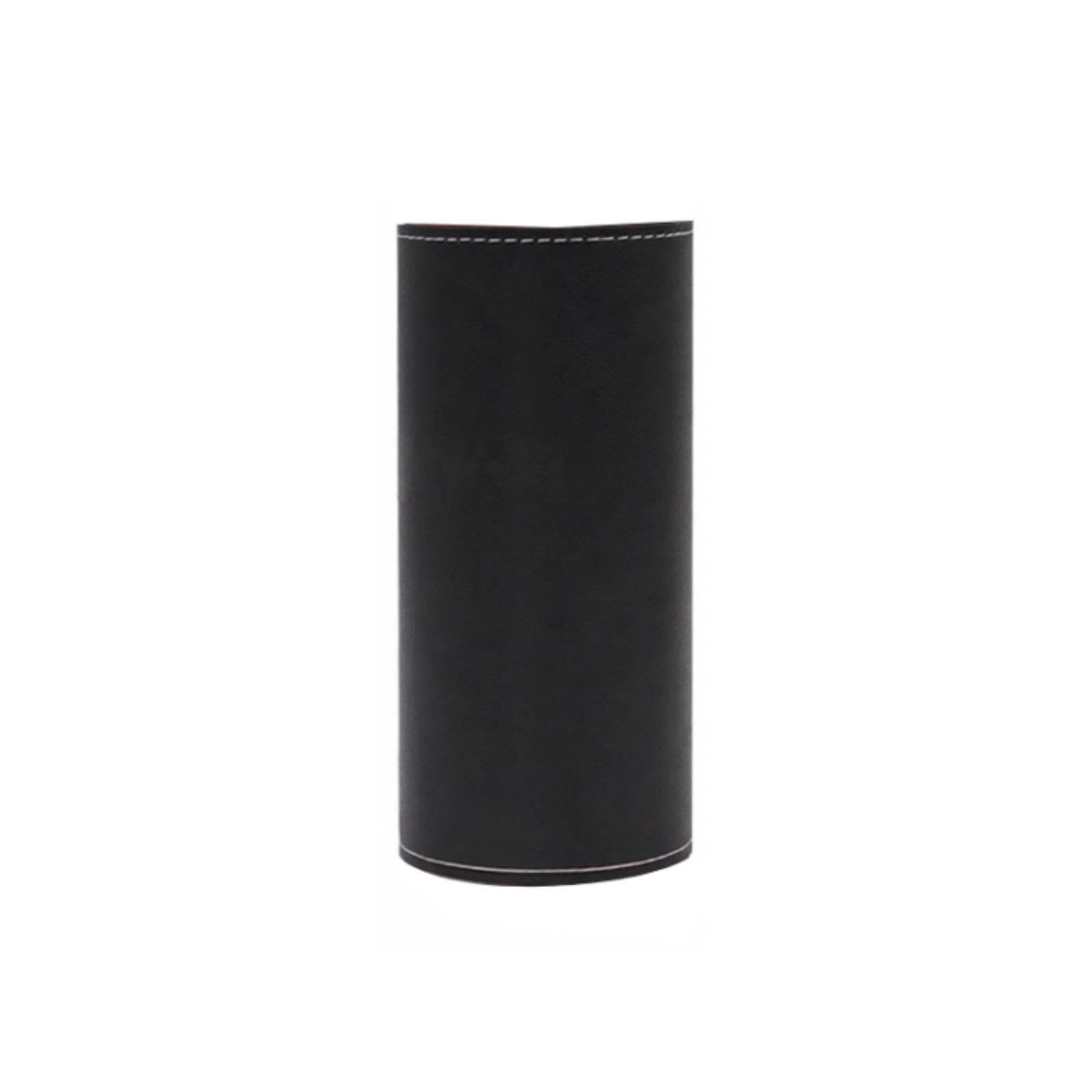 PU Leather Sleeve Cover Snap-Button Closure 250 G Fuel Canister Cover Textured Cylindrical Canister Protector for Campers Black Button-image-28