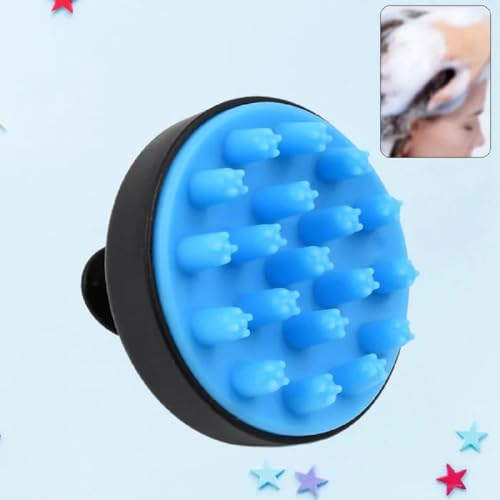 Image of VWMYQ Face Scrubber, Silicone Face Scrubber for Men, Gentle Exfoliator Pad & Massager, Facial Cleansing /Wash Brush - Removes Dead & Dry Skin (Scalp Massager Blue)