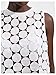 dsumvns Women Hollow Out Sleeveless Embroidered Tops Fashion Crew Neck Loose Fit Beach Vacation Cover Ups A-White