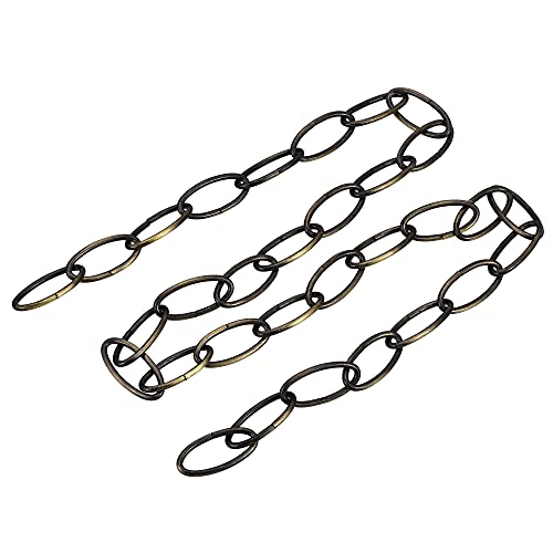 Image of MECCANIXITY Pendant Light Fixture Chain, 3.2mm Thick 1m Long Chandelier Hanging Links, Iron Electroplated Bronze, Pack of 2