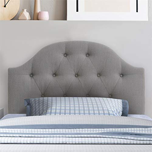 Corliving Calera Tufted Light Gray Fabric Headboard - Single/Twin #TOP1