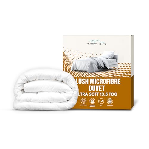 SleepyNights Soft As Down 13.5 Tog Plush Microfibre Hypo Allergenic Opulent Duvet Quilt -Double