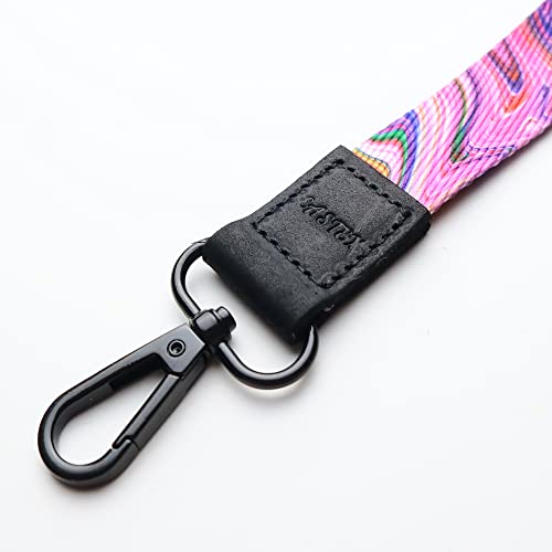 Eastex Tie Dye Rainbow Wrist Lanyard For Keys Id Badge Fob - Tye Dye Wristlet Strap With Metal Swivel Hook - Lanyard Wrist Strap - Short Lanyard - Car Keychain For Men Women Gift #TOP1