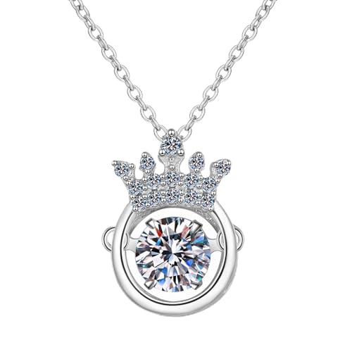 Collier en argent 925 StarGems serti d'une moissanite haute brillance
