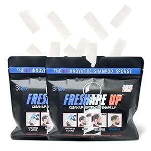 FFreshape Shampoo Infused Hairline and Beard Wipes– Disposable Shampoo Wipes for Barbers – Quick Use Hairline Wipe for Prepping Shape-Ups & Lineups for Barbers, Stylists and Braiders (Pack Of 2)