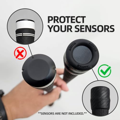 Image of ARYZE Golf Club Sensor Covers - Durable Protection, Compatible with Garmin Approach CT10, Arccos Smart Sensors, Golf Pad Tag, and Other GPS Club Tracking Sensors