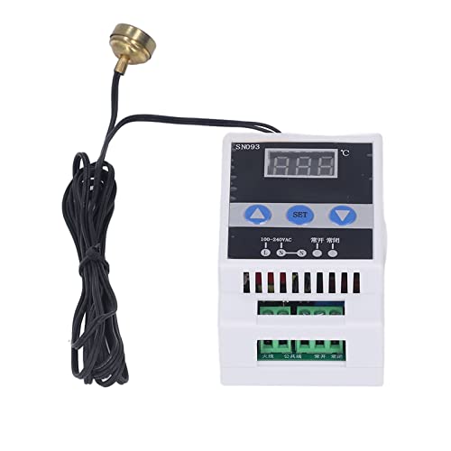 Controlador de temperatura, Termopar PC Termostato AC 100-240V Fácil instalación para Edificio de oficinas para incubadora (sonda de imán), Sonda de imán