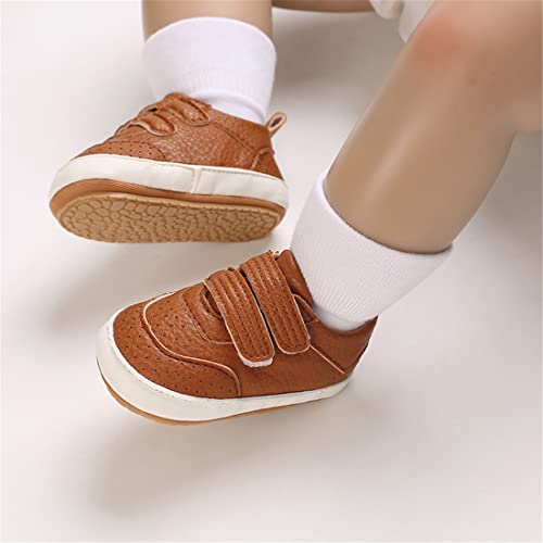 Image of E-FAK Baby Shoes Boys Girls Infant Sneakers Non-Slip Rubber Sole Toddler Crib First Walker Shoes