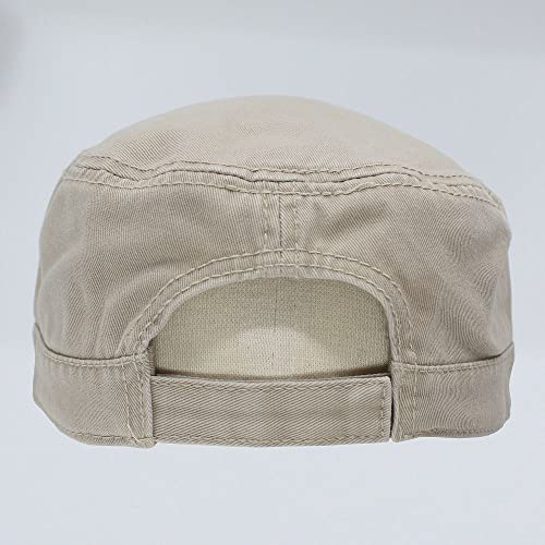 Image of The Vintage Year Heavy Stitching Washed Cotton Cadet Hat - Durable Military Baseball Cap for Men & Women, Outdoor Casual Wear
