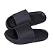 Minetom Donna Uomo Ciabatte con Cuscino Sandali da Doccia Ciabatte da Piscina Pantofole Aperte Pantofole da Interno Spiaggia Piscina Slide Morbidi Pantofola A Nero 34/35 EU