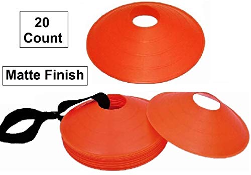 Cintz 2" Orange Field Cone Markers, Set of 20, with a carry strap