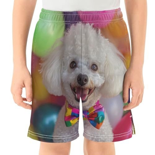 DOMIKING Balloon White Teddy Kids Shorts Pull-on Boys Shorts with Elastic Waist Casual Athletic Pants for Playwear Outdoor2