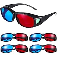 Vaguelly Gafas 3D Rojo Y Azul para Cine Y Proyector Plástico