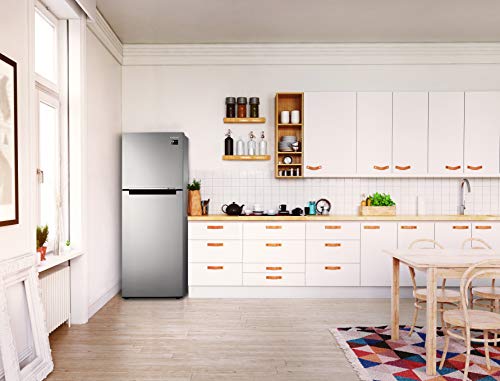 Image of Samsung 253L 2 Star Inverter Frost Free Double Door Refrigerator Appliance (RT28T3032SE /HL, Elective Silver)
