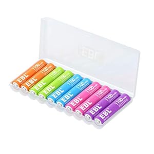 EBL AAA batterij 1100 mAh, 1,2 V NiMH, oplaadbare AAA-batterijdozen, micro AAA batterijen, nieuwe verkoopverpakking, 10…
