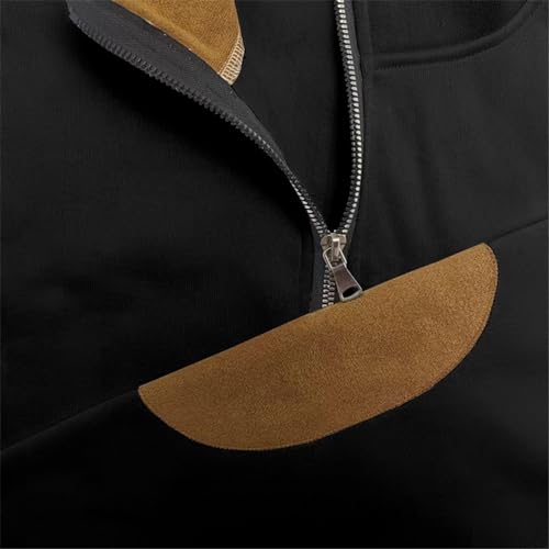 Mens Fashion Hoodies Oversized 1/4 Zip Up Sweatshirt Cowboy Western Aztec Lapel Pullover Casual Long Sleeve Sweater4