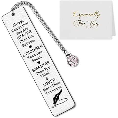 Metal Bookmarks Gifts Ideas for Best Friend, Special Thank You Gift for Women, Inspirational Bookmark Gifts for Women Book Lovers Birthday Valentine's Day Christmas Gifts Cover