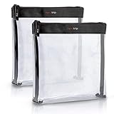 ✈INTERNATIONALER FLUGSTANDARD – Entspricht den Sicherheitsvorschriften für Handgepäck an Flughäfen (TSA). Spart Zeit beim Check-In und bewahrt platzsparend und geordnet Flüssigkeitsbehälter